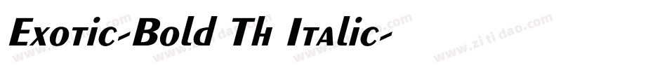 Exotic-Bold Th Italic字体转换